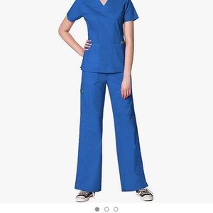 Royal blue scrub set